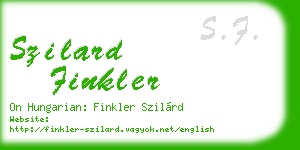 szilard finkler business card